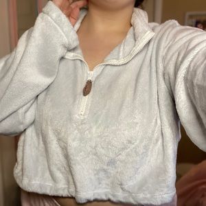 Urban Outfitters Fleece Cropped Half Zip